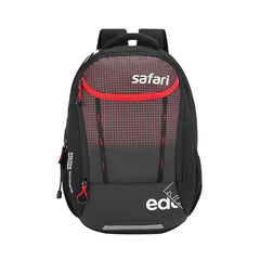 Safari Volumax 43L Expandable Laptop Backpack Bag for Men and Women, School Bag for Boys & Girls, Casual Hiking Travel Bag with 3 Compartments, Compression Straps & Bottle holder, Color Black