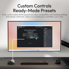 ULANZI D100H Video Editing Keyboard with Dial Knob Wireless Bluetooth