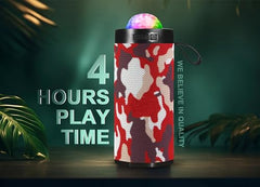 PerfX M21VP Portable Bluetooth Speaker 10W – Thunder Bass, Inbuilt Disco Lights, Wireless Speaker for Party & Outdoor (Disco Light 10 W Bluetooth Speaker, Green)