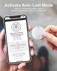 Reyke Air Tracker Tag for iOS, Pair with Apple Find My App, Tracking Device for Luggage, Keys, Backpack, Wallet, IP67 Waterproof, Replaceable Battery, White