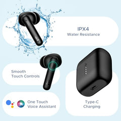 boAt Airdopes 141 Gen 2, 4 Mics ENx Tech, 48 Hrs Playback, Free Music Streaming, Fast Charge, Low Latency, IPX4, v5.4 Bluetooth Earbuds, TWS Ear Buds Wireless Earphones with mic (Active White)