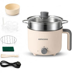 Multipurpose Electric Kettle with Steamer 1.2L | Egg Boiler, Tea & Coffee Maker, Vegetable Steamer | Variable Temperature Control | Double Layer Insulated Body | Wide Mouth | 600W Fast Heating
