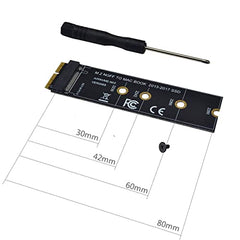 Tobo M.2 NVME SSD Convert Adapter Card Compatible with MacBook Air Pro Retina (Year 2013-2017), NVME/AHCI SSD Upgraded Kit for A1465 A1466 A1398 A1502(Not Fit Early 2013 MacBook Pro) TD-406HS
