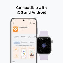 Huawei Watch FIT 4 smartwatch, 1.82" Large Display, Up to 10-Day Battery Life, Dual Band GPS, 100+ Sports Modes, Fitness Health Tracker, Emotional Assistant, Compatible with Android iOS, White