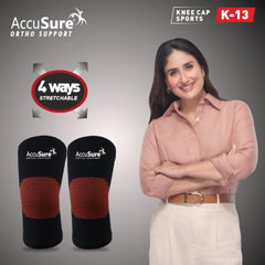 AccuSure Premium Knee Support for Men & Women –Compression Brace with 1-Year Warranty for Pain Relief, Arthritis, Injury Recovery, Sports, Running & Joint Stability -Small