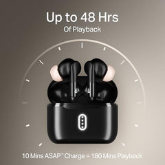 boAt Airdopes 141 Gen 2, 4 Mics ENx Tech, 48 Hrs Playback, Free Music Streaming, Fast Charge, Low Latency, IPX4, v5.4 Bluetooth Earbuds, TWS Ear Buds Wireless Earphones with mic (Active White)