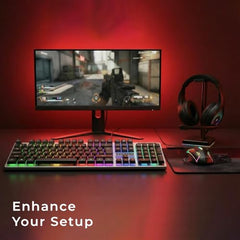 BESTOR 4-in-1 RGB Gaming Combo – Backlit Full-Size Keyboard Precision RGB Mouse Over-Ear Headset with VoicePure Mic & Extended Mousepad | Complete Gaming Accessories Set for PC & Laptop