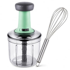 KITCHENOL Food Chopper 900ml, 4 Blade Steel Large Manual Hand-Press Vegetable Chopper Mixer Cutter to Cut Onion, Salad, Tomato, Potato 1000ml (Pack of 1) (dori Chopper)