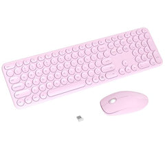 COVEVA Wireless Keyboard and Mouse Combo, 2.4GHz Wireless (Khaki)