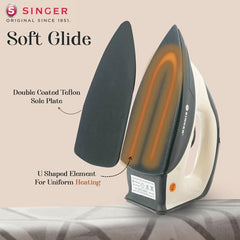 SINGER STEAMINATOR 8 Bar 2600 W Steam Generator Iron | 100 g/min Continuous Steam | 1.5L Water Tank | Ceramic Soleplate | Vertical Steam | Auto Shut-Off | Heavy Duty | ISI Certified | 2 Years Warranty