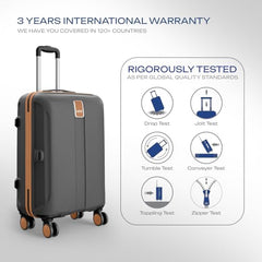 Safari Thorium Royale 8 Wheels Set of 2 Trolley Bags Hard Case Polycarbonate Luggage, TSA Lock, Wet Pouch Organized Interior, Suitcase for Travel, Trolley Bags for International Travel, Vanilla Tan