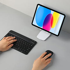 Acolarid 2.4 GHz Wireless Keyboard and Mouse Combo, Black Full-Sized USB Cordless, Silent, Numeric Keypad & Compact Optical Mouse, Wireless Receiver