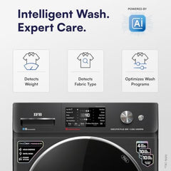 IFB 11 Kg 5 Star, Ai DOS, OXYJET, 9 Swirl Wash, Steam Refresh, Eco Inverter, WiFi, DeepClean® Fully Automatic Front Load Washing Machine(EXECUTIVE PLUS OXN 1114, 2X Power Steam®,Inbuilt Heater,Silver)