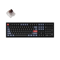 Keychron K10 Pro Wireless Custom Mechanical Keyboard, QMK Programmable Bluetooth 100% Layout with Silent Red Switch White Backlight Compatible with Mac Windows Linux