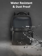 Lavie Sport 45cm Pioneer 24 Litres Laptop Backpack with Trolley Sleeve For Men & Women|Vegan Leather|Office Travel Backpack|Front organizer|Bottle Holder|Fits upto 14" Laptop