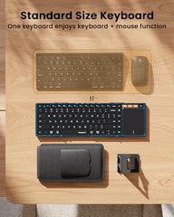ProtoArc XK01 TP Foldable Keyboard with Touchpad, 0.65 in Keycaps, Gray