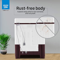 Voltas Beko, A Tata Product 6.5 Kg 5 Star Semi-Automatic Top Loading Washing Machine (WTT65UNX/OK3I0I0W01, Blue, Pulsator wash technology)