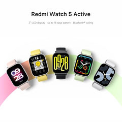 Xiaomi Redmi Watch 5 Active Matte Silver|Smartwatch| 2.0" LCD display, Long battery life, Bluetooth calling, Noise reduction, Health tracking, 5ATM waterproof, 18 days battery life