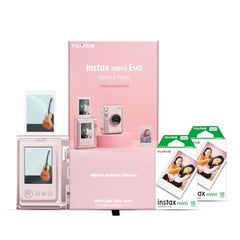 Fujifilm Instax Mini Evo Hybrid Camera Premium Edition with 20 Shots of instax Mini Instant Film - Black