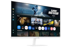 Samsung 32" (80 cm) 4K M7 Vision AI Smart Monitor|UHD 3840 x 2160|Smart TV Experience with AI|Type-C|Apple AirPlay|Gaming Bar|Remote|Speakers|Wi-Fi|Bluetooth|AI Picture & Sound|LS32FM701UWXXL|White