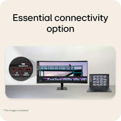 LG 34U640B Smartchoice 86 cm (34 Inch) 21:9 UltraWide WQHD (3440x1440) Curved Monitor(1800R), 144Hz, sRGB 99%, HDR10, Anti-Glare, HDMI X 2, DP, USB-C (PD 65W), PBP, PIP, Tilt/Height Adjustable Stand