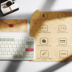 Keychron B1 Pro Ultra-Slim ZMK/Launcher Wireless Bluetooth 2.4 GHz/Wired Connection Keyboard for Mac Windows Linux - Retro Red