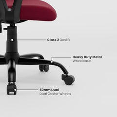 Green Soul Seoul X Office Chair, Mid Back Fabric Ergonomic Home Office Desk Chair with Comfortable & Spacious Seat, Rocking-tilt Mechanism & Heavy Duty Metal Base (Black)