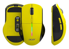 Acer Prism Dual Mode Wireless Mouse I 2.4G + Bluetooth I Silent Click I 3200 DPI (800-1200-2400-3200) I Rechargeable 500mAh I RGB LED I 6 Buttons I Lightweight 87g I Ergonomic Design for Laptop PC Mac