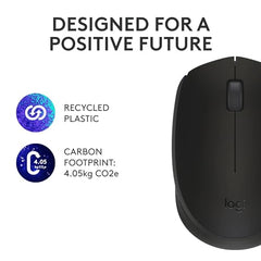 Logitech B170 USB Mouse,12-Months Battery Life, Ambidextrous, PC/Mac/Laptop - Black
