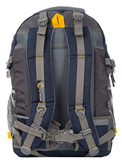 Half Moon 45L Hammer Waterproof Rucksack Bags for Man/Trekking Bags for Men | With 17.3" Laptop Compartment & Rain cover | For Trekking, Hiking, Travel Backpack for Men & Women (Navy Blue)
