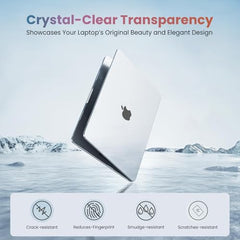 Dyazo 13.3 Inch Laptop Case | Cover | Hard Shell Protector Compatible for Apple MacBook 13 Inch 2020/2019 / 2018 Mac Book Air M1 A2337 A2179 A1932 (Transparent)