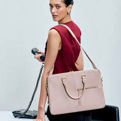 Miraggio Laptop Messenger Bag For Women Office Use With Sling & Top Handle