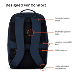 Nasher Miles Madison Passenger Workpack 22 Liters Water Resistant, Padded, Premium Reversed Polyester Black Yellow Laptop Backpack | USB charging| Unisex | Ideal For Office (Black & Yellow)