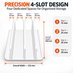 SPROSO QuadNest 4-Slot Vertical Laptop Stand, Black, Pack of 2