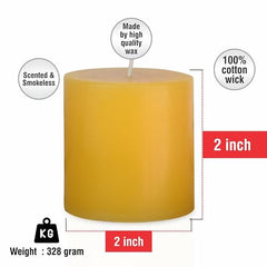 Pure Source India Paraffin Wax Scented Pillar Candles for Home Decor Smokeless & Dripless Candle (Rose - Red) Set of 3.