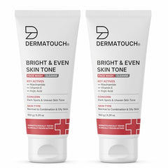 DERMATOUCH Bright & Even Tone Face Wash with Niacinamide, Vitamin E and Kojic Acid | For Tan, Pigmentation Dark Spots & Uneven Skin Tone | Oil Control | Dermatologist Tested | For Men & Women | 30g