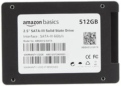 Amazon Basics 2.5 inch SATA Internal SSD 512 GB | Speed up to 560 MBps | Energy Efficient | Sleek & Lightweight