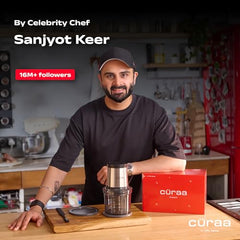 CΓRAA Chopper Electric for Kitchen | ChopLab Pro By Chef Sanjyot Keer | Compact Electric Chopper for Vegetable Chopping & Meat Mincing | Stainless Steel 4-Plane Blades | Black