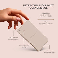 Satechi FindAll Wallet Card, Find My Compatible Tracker, Desert Rose
