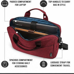 S. B. COLLECTION Waterproof Laptop Side Bag 30 L Trolley Attach Bag with File Compartment for Daily Routine Use (Maroon)