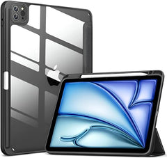 ProElite Case for iPad Air 11 Inch M4/M3/M2 2026/2025/2024, iPad Air 10.9 inch 5th/4th Gen & iPad Pro 11 inch 4th/3rd Gen 2022 case Cover, Transparent Smart Flip Cover with Pencil Holder, Lavender