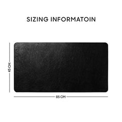 DailyObjects Large Premium Vegan Leather Desk Mat|Anti-Skid|Anti-Slip|85*45cm|Reversible Desk spread Turf Desk/Laptop Mat for Work from Home/Office/Gaming- Extended mouse pad and keyboard desk pad-Tan