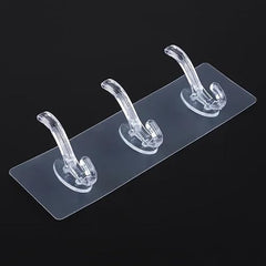 Shivstor 15 Pack Self Adhesive WallHook Heavy DutyHook for Hanging Without Drilling Transparent Nail Free StickyHook Strong Wall Hanger Set of 15 FlowerHook for Kitchen Bathroom Home Storage