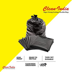 Clean India - Plastic Garbage Bags|6 Packs Of 30 Pcs | 19X21 Medium Disposable Garbage Trash Waste Dustbin Bags Of 54Cm X 48Cm (Ci19210008) - 180 Count