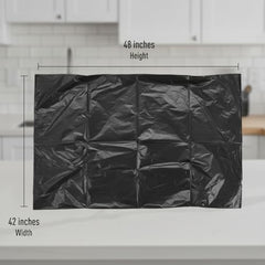 Amazon Brand - Presto! Garbage Bags | XXXL | 30 Count | 10 Bags x 3 Rolls | 42 x 48 In | For Dry & Wet Waste | Black