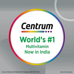 Centrum Adults 50+ Multivitamin Tablet for Men & Women|With 23 Vital Nutrients including Zinc,Magnesium, Vitamin B,C,D, Calcium for Energy, Strong Joints, Immunity and Heart Health|Veg - 50 tablets