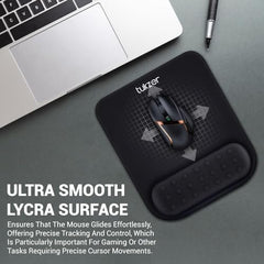 Tukzer Gel Mouse Pad Wrist Rest Memory-Foam Ergonomic Mousepad| Cushion Wrist Support & Pain Relief| Suitable for Gaming, Computer, Laptop, Home & Office Non-Slip Rubber Base (Grey)