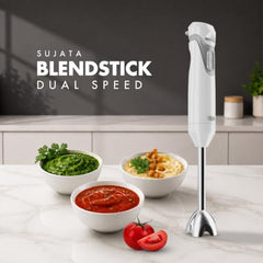 Sujata Blendstick Hand Blender | 600W Heavy Duty Motor | Variable Speed Control | Stainless Steel Shaft | 18000 RPM | Professional Immersion Blender | Easy Clean | Black