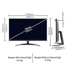 LG 32UR500K-B Ultrafine 32-inch 4K UHD (3840x2160) Computer Monitor HDR10 Built-in Speaker x2 OnScreen Control Reader Mode Flicker Safe Borderless Design HDMIx2 DisplayPort Black