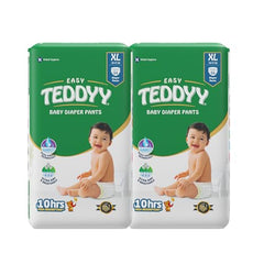 TEDDYY Easy Baby M Size Diaper Tape Style |126 Count (Medium) | 6-11 kgs (Pack of 2) | Quick Absorbency | Extra Super Soft | Anti - Bacterial | Wetness Indicator with Adjustable Grip Tapes